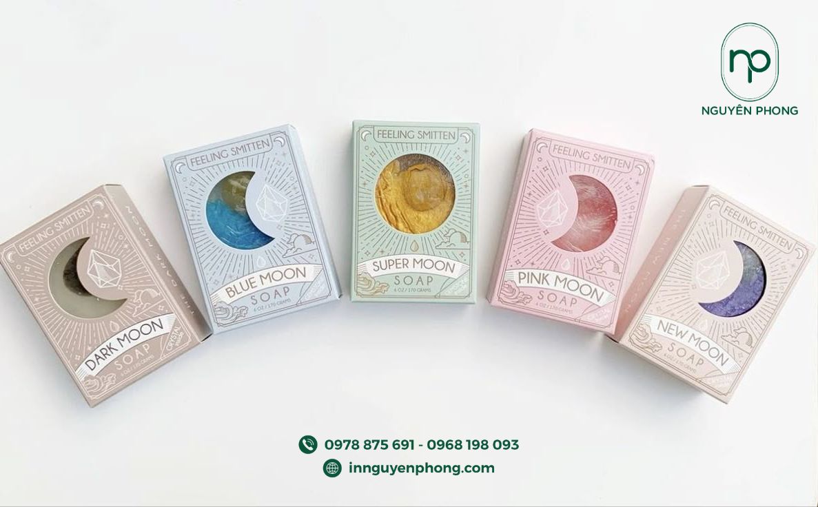 in hộp giấy với nhiều kiểu bóng kính hình dạng khác nhau